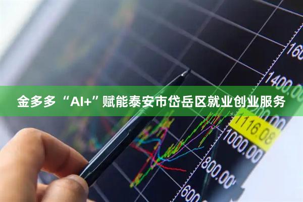 金多多 “AI+”赋能泰安市岱岳区就业创业服务