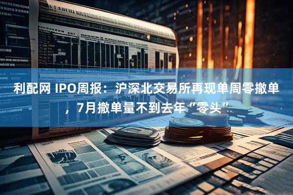 利配网 IPO周报：沪深北交易所再现单周零撤单，7月撤单量不到去年“零头”