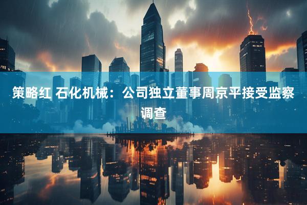 策略红 石化机械：公司独立董事周京平接受监察调查